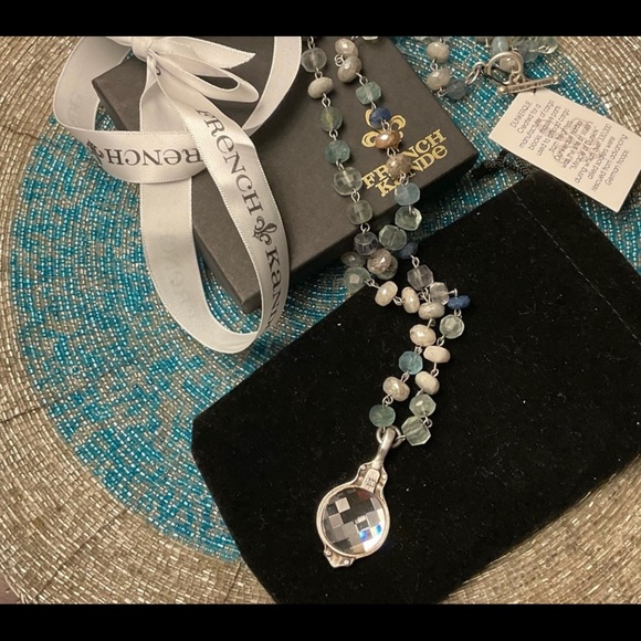 NWT FRENCH KANDE AZUR MIX WITH DUNKERQUE AND EURO CRYSTAL - Picture 8 of 8